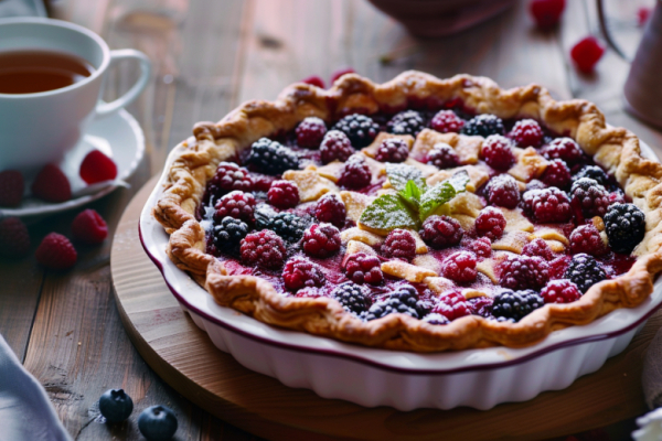 Ягодный пирог &laquo;на скорую руку&raquo; &mdash; кинула все в миску и в духовку, а вкус как из пекарни