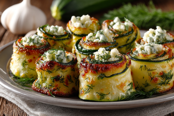 Вам будут руки целовать за этот рецепт: рулетики из кабачков с чесночной начинкой
