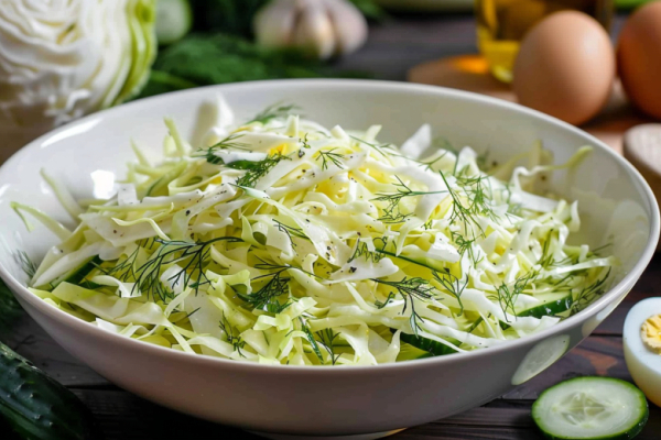 Капустный салат &laquo;да ну этот майонез&raquo;: желтковая заправка делает вкус дерзким и сочным